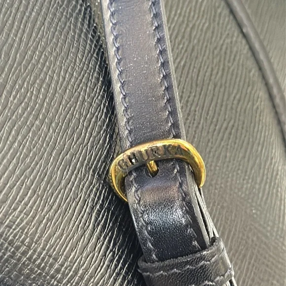 Ghurka Womens Navy Blue Adjustable Crossbody Leather Shoulder Bag Purse - Picture 6 of 15